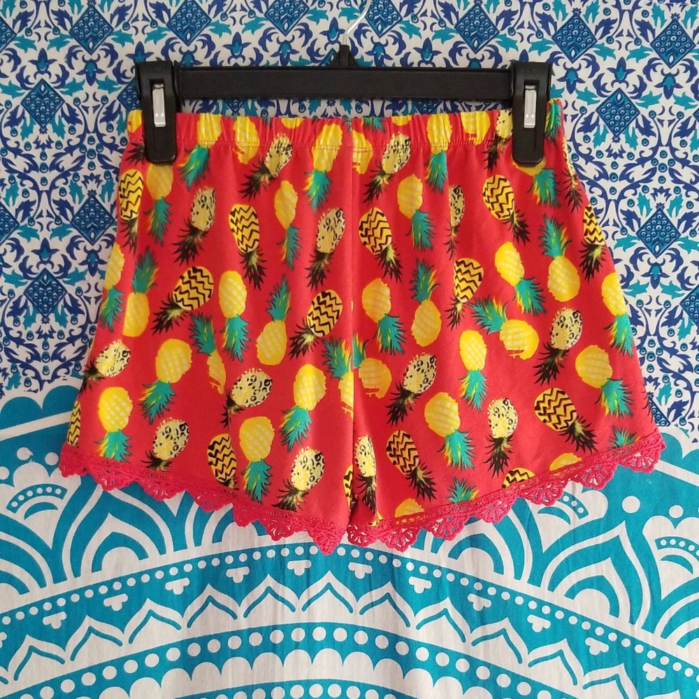 Derek Heart Comfy Pineapple Shorts
